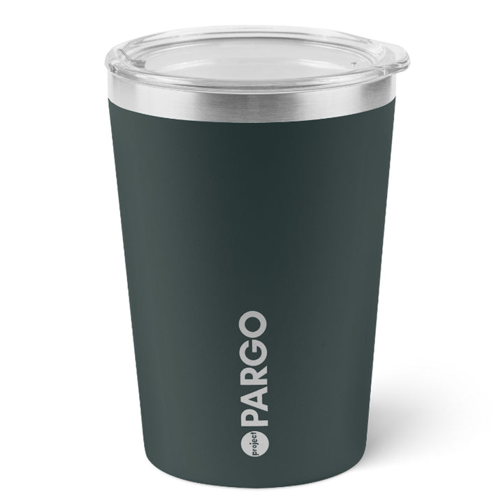 12oz Insulated Coffee Cup - BBQ Charcoal
