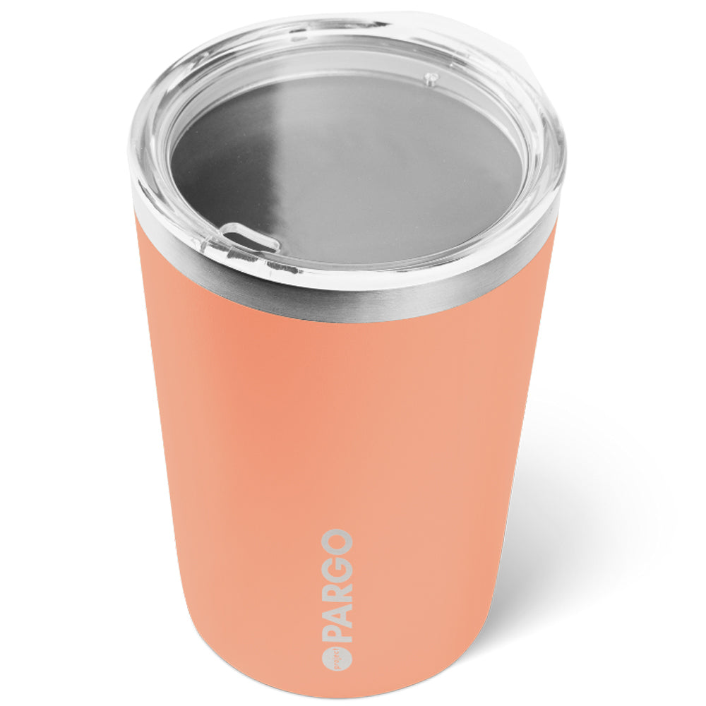 12oz Insulated Coffee Cup - Coral Pink