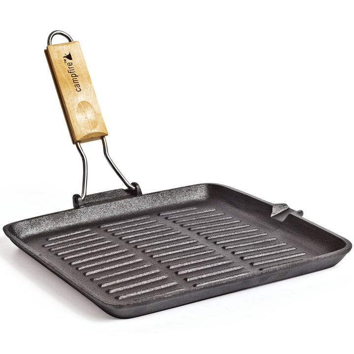 28cm Square Grill Frypan Folding Handle