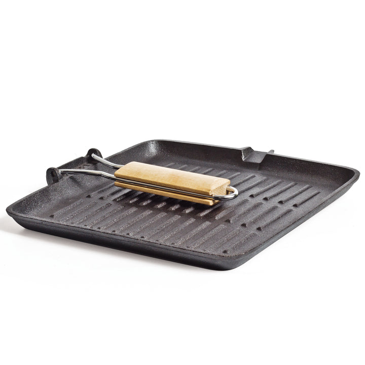 28cm Square Grill Frypan Folding Handle