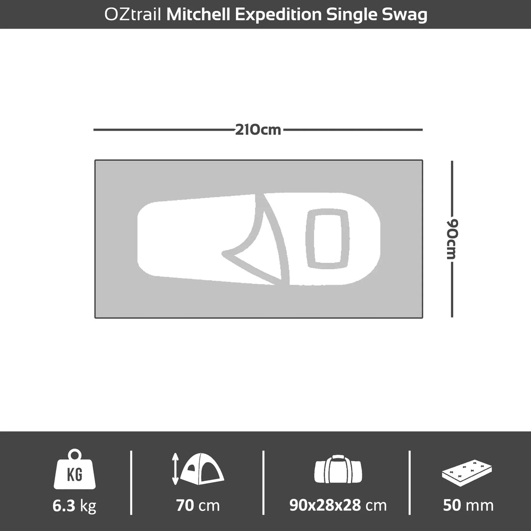 OZTRAIL MITCHELL EXPEDITION SINGLE SWAG