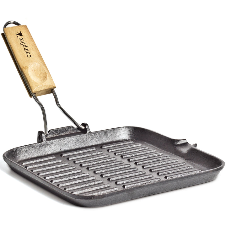 24cm Square Grill Frypan Folding Handle